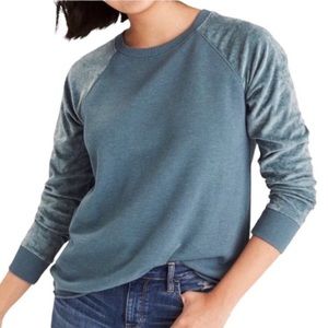 AEO Blue Velour Sweatshirt Pullover